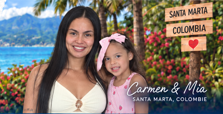 Carmen et Mia, visuel de la campagne Séparés depuis 2021